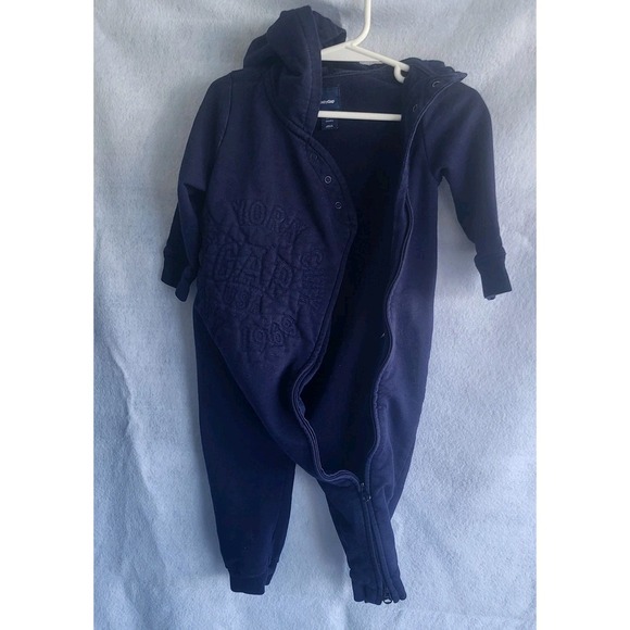 baby gap‎ fleece romper 12-18 mo zip up hood - Picture 6 of 6